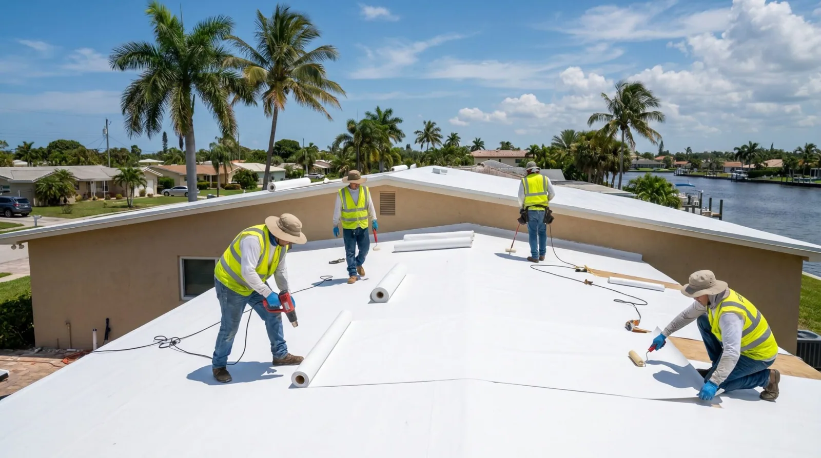 Commercial Roof Puncture Repair in Davie, FL