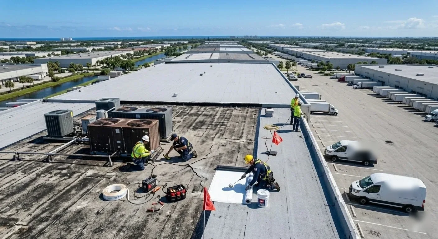 Commercial Roof Leak Repair in Davie, FL