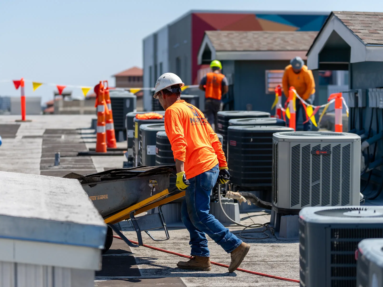 Occupied Commercial Building Reroofing in Davie, FL